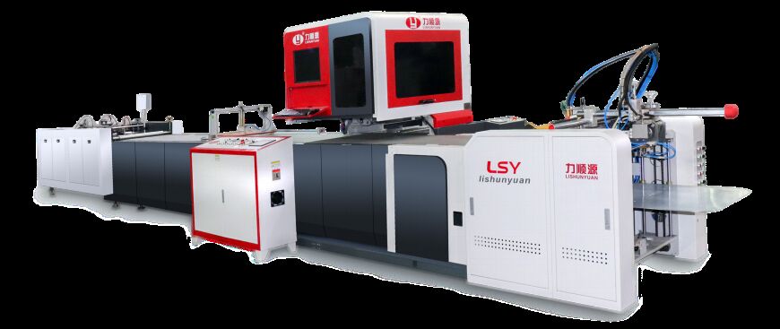 LY-485C-PK Volledig geautomatiseerde machine vision Case wrapping machine Hardcover maken machine Case maken machine