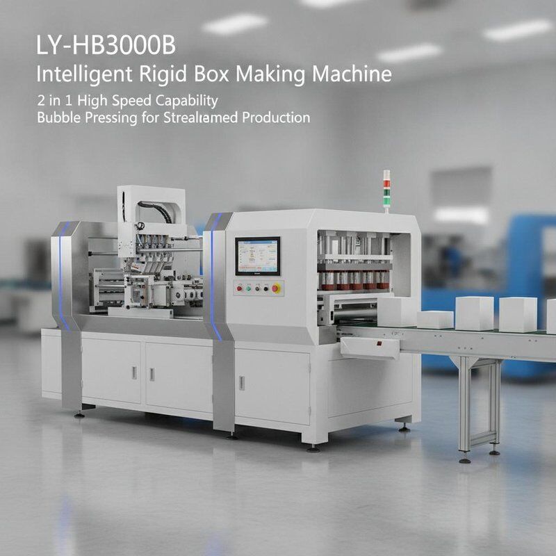 LY-HB3000B Intelligente rigide doos maken machine met 2 in 1 High Speed Capacity en Bubble Pressing voor gestroomlijnde productie